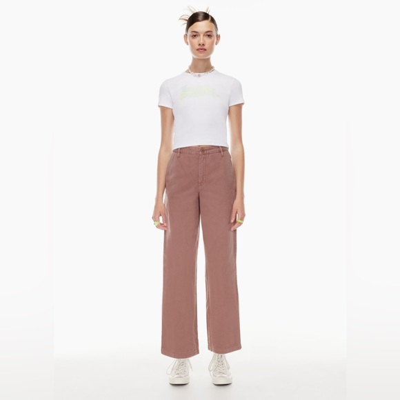 Aritzia Pants - Aritzia Sunday Best Jaden High Waisted Chino Pant 6 GD Chocolate Sorbet